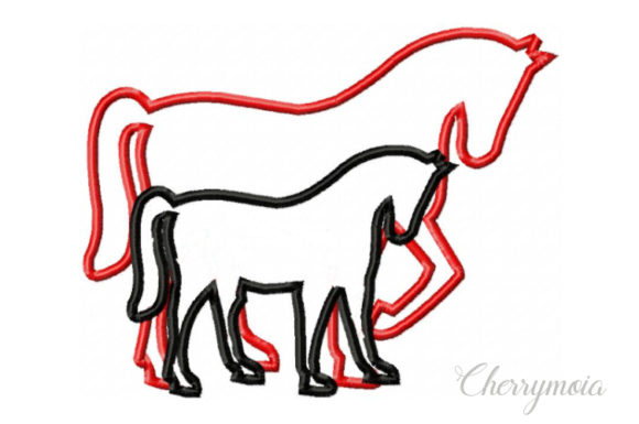 Applique Mom and Baby Horse: A Craft Fair Review