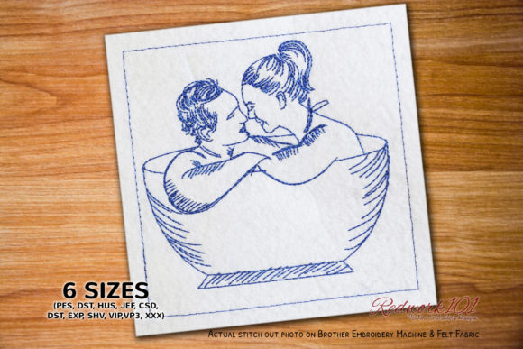 Couple in Bathtub Lineart Design Review for Craft Fairs
