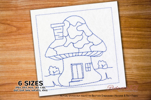 Fantasy Mushroom House: A Holiday Embroidery Review