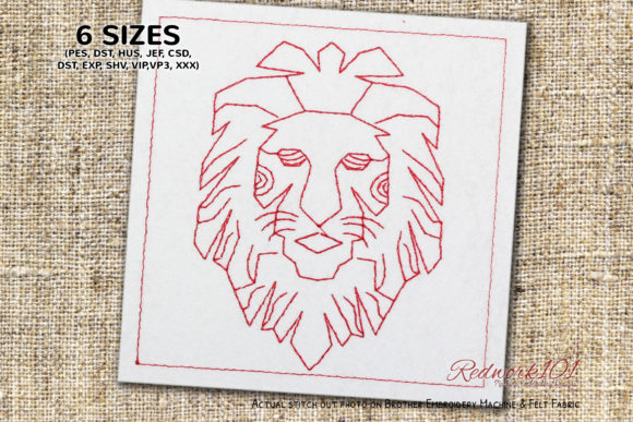 Review: Leo Lion Horoscope Redwork for Sweatshirts
