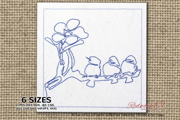 Review: Three Little Birds on Tree Redwork for Craft Fairs