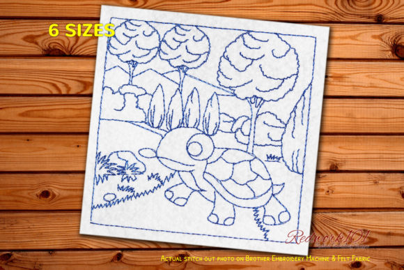 Review: Turtle Crawling in the Jungle Redwork Design