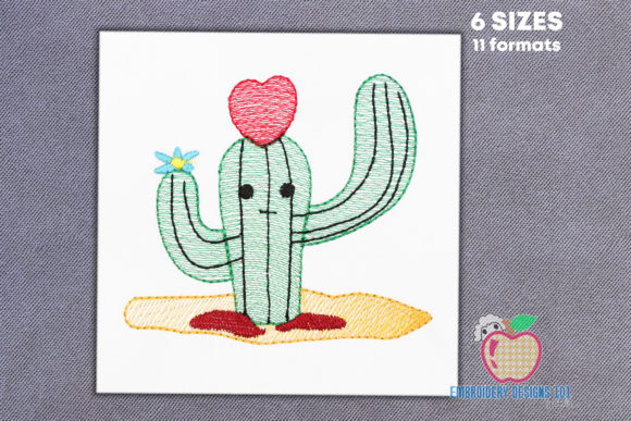 Review: Valentine Cactus with Heart Sketch Design