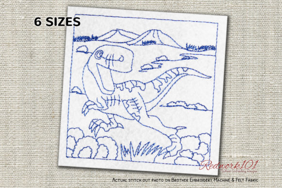 Review: Velociraptor Walking on Grass Redwork